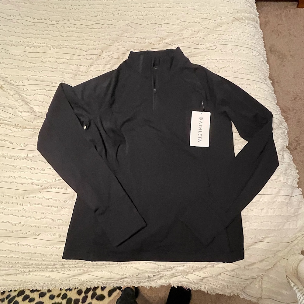 Black Athleta Rainer Half Zip
